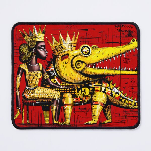 Item preview, afrofuturist crocodile art designed and sold by Blackcanvas444.