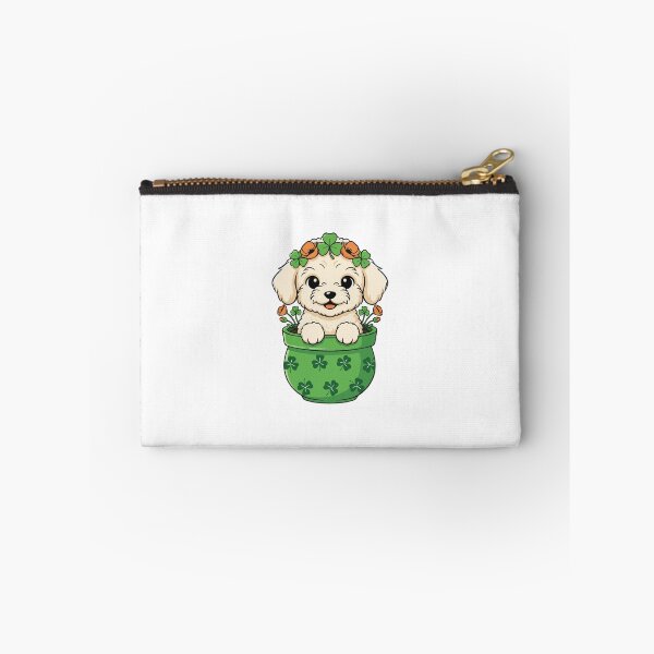 Item preview, Cute Teacup Poodle St. Patrick's Day Puppy in Shamrock Pot designed and sold by The Real Life Symphony.