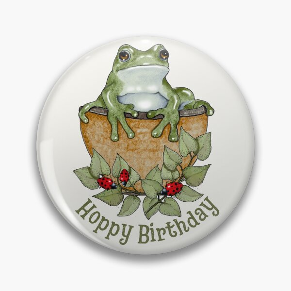 Item preview, Frog in Basket, Hoppy Birthday, Ladybugs, Garden designed and sold by JoyfulWhimsy.