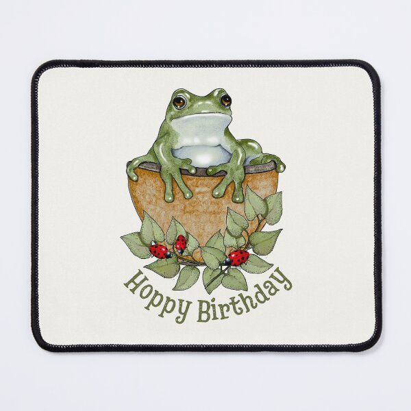 Item preview, Frog in Basket, Hoppy Birthday, Ladybugs, Garden designed and sold by JoyfulWhimsy.