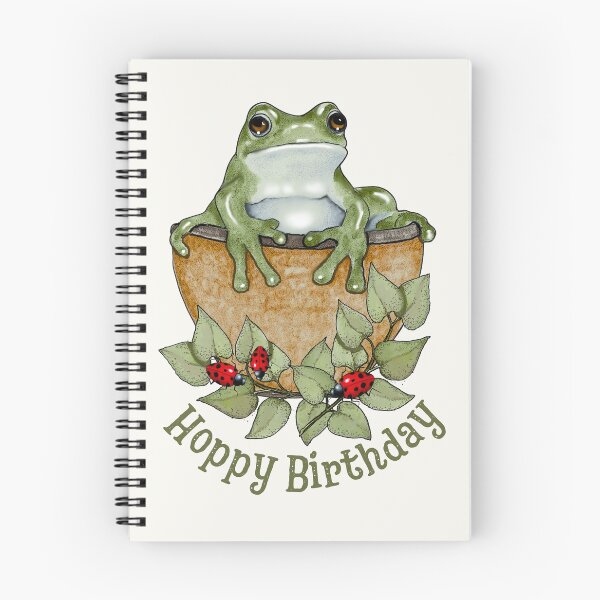 Item preview, Frog in Basket, Hoppy Birthday, Ladybugs, Garden designed and sold by JoyfulWhimsy.
