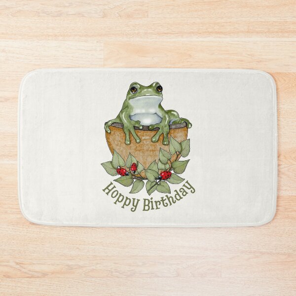 Item preview, Frog in Basket, Hoppy Birthday, Ladybugs, Garden designed and sold by JoyfulWhimsy.