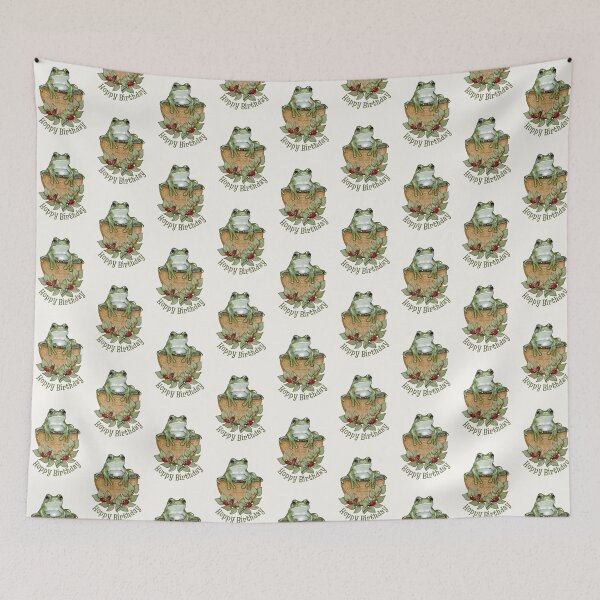 Item preview, Frog in Basket, Hoppy Birthday, Ladybugs, Garden designed and sold by JoyfulWhimsy.