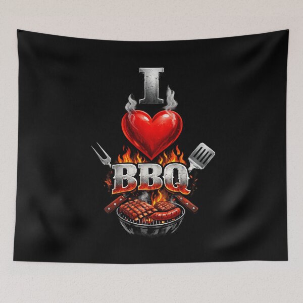 Item preview, I Love BBQ Shirt – Funny Grill Master T-Shirt for Pitmasters, Meat Lovers & Backyard BBQ Kings designed and sold by jnct-shirts.
