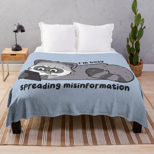 Item preview, im busy spreading misinformation unhinged raccoon designed and sold by kaybowzie.
