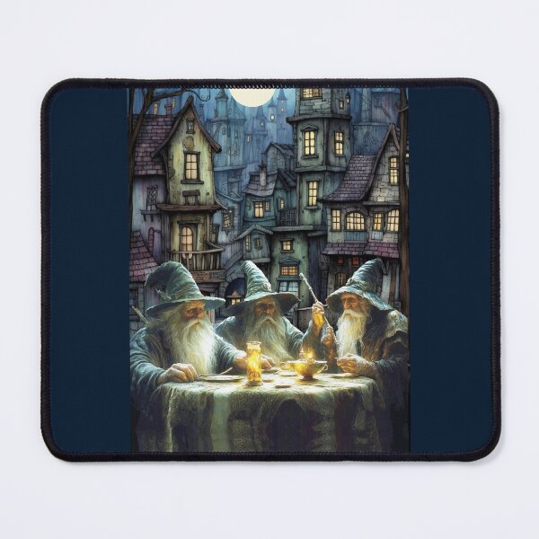 Item preview, WIZARDS SHARING A MEAL IN MOONLIGHT designed and sold by Tammera.