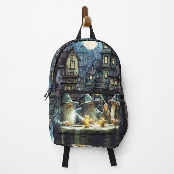 Item preview, WIZARDS SHARING A MEAL IN MOONLIGHT designed and sold by Tammera.