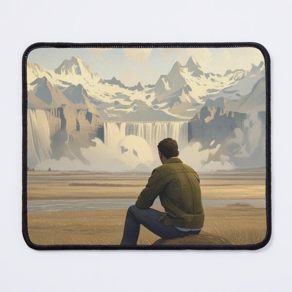 Item preview, Peace Is A Place Within - Mental Health Nature Art - Mountain Waterfall Landscape designed and sold by CalmWearCo.