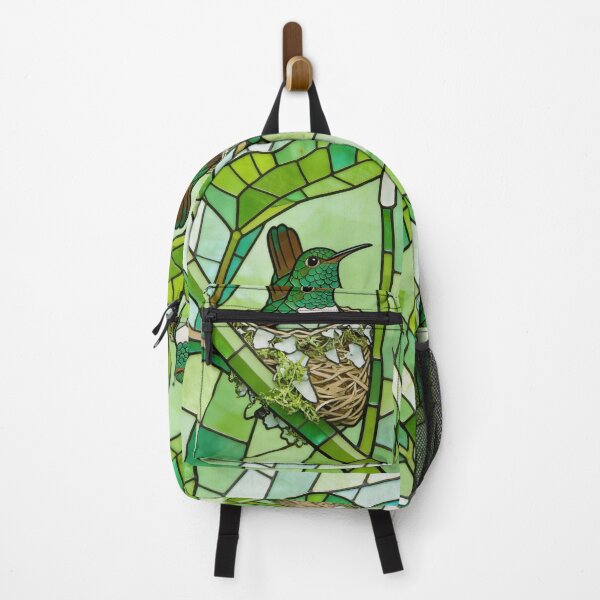 Item preview, Hummingbird's Nest on a Branch and Under a Stained Glass Leaf designed and sold by Ciervo Primavera.