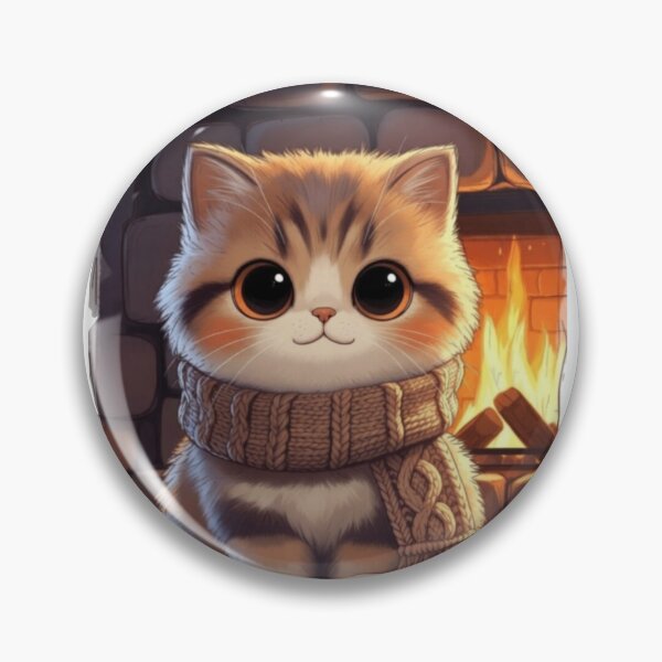 Item preview, Pretty cat in front of the fireplace designed and sold by UrbanView.