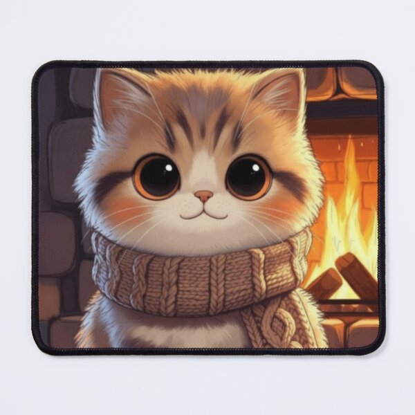 Item preview, Pretty cat in front of the fireplace designed and sold by UrbanView.