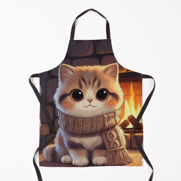 Item preview, Pretty cat in front of the fireplace designed and sold by UrbanView.