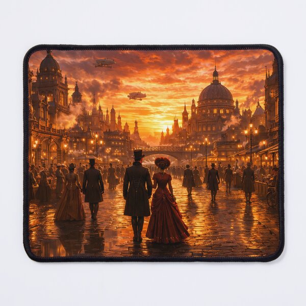 Item preview, Victorian Steampunk City at Sunset designed and sold by CorpusErectus.