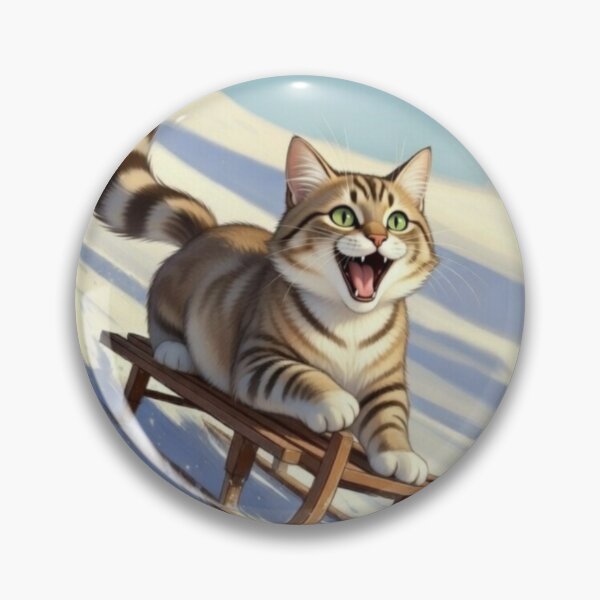 Item preview, Cute cat on a sled designed and sold by UrbanView.