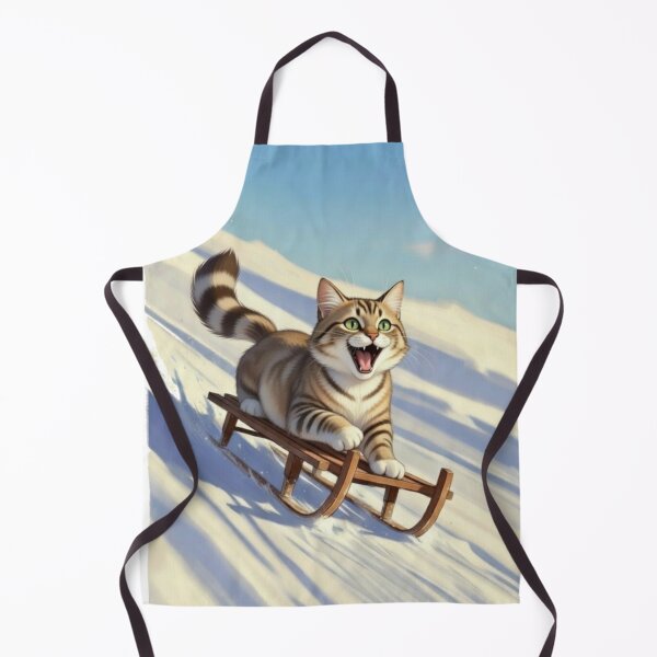 Item preview, Cute cat on a sled designed and sold by UrbanView.