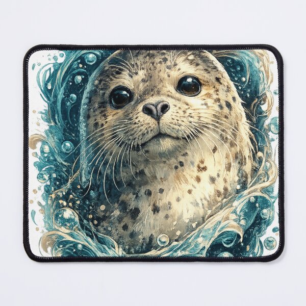 Item preview, Charming Seal in Ocean Waves designed and sold by Create Nest.