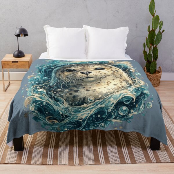 Item preview, Charming Seal in Ocean Waves designed and sold by Create Nest.