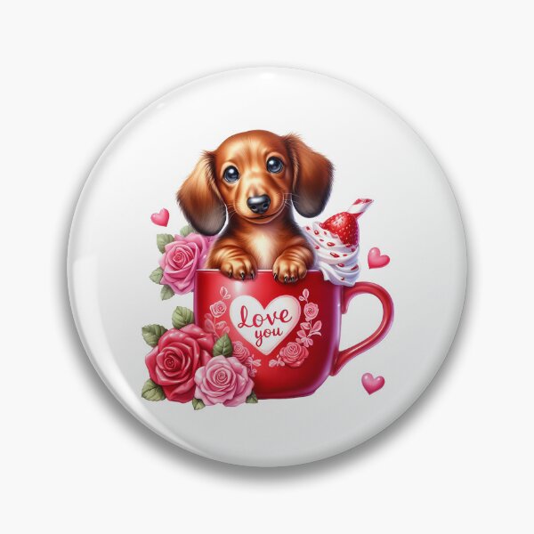 Item preview, Lovely Valentine Puppy Mug - Cute Dog Love Cup & Romantic Heart Art designed and sold by FuzionRaptor.