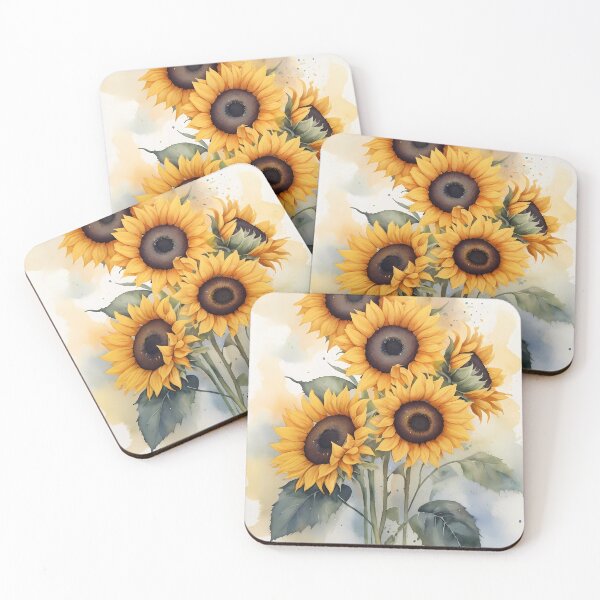 Item preview,  Sunflower Watercolor Botanical Floral Wall Art Illustration designed and sold by sana designer.