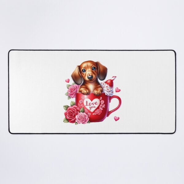 Item preview, Lovely Valentine Puppy Mug - Cute Dog Love Cup & Romantic Heart Art designed and sold by FuzionRaptor.