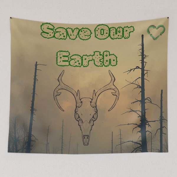 Item preview, Deer Skull Protect Earth designed and sold by AnaPixMar.