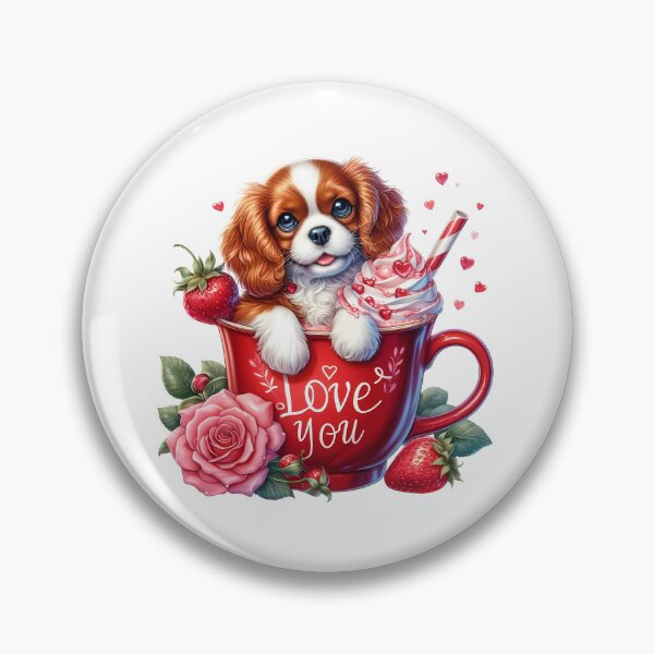 Item preview, Sweetheart Valentine Puppy Mug - Cute Dog Love Cup & Red Heart Art designed and sold by FuzionRaptor.