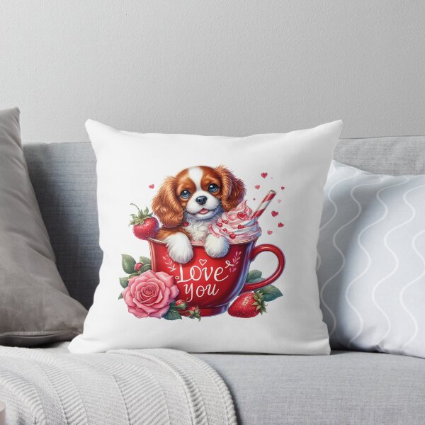 Item preview, Sweetheart Valentine Puppy Mug - Cute Dog Love Cup & Red Heart Art designed and sold by FuzionRaptor.