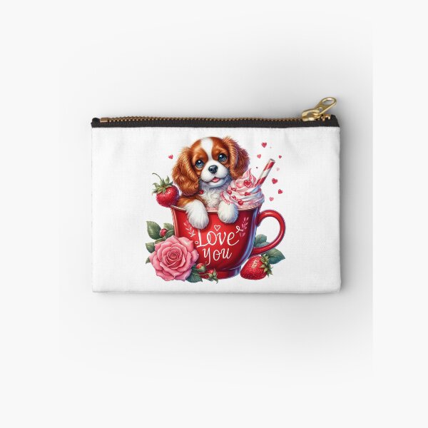 Item preview, Sweetheart Valentine Puppy Mug - Cute Dog Love Cup & Red Heart Art designed and sold by FuzionRaptor.