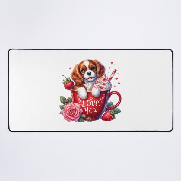 Item preview, Sweetheart Valentine Puppy Mug - Cute Dog Love Cup & Red Heart Art designed and sold by FuzionRaptor.