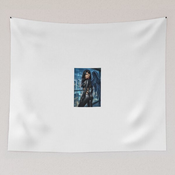 Item preview, cassandra azure winged rogue in midnight cityscape designed and sold by CathryneDelamort.