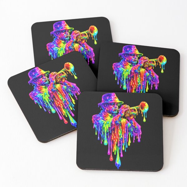 Item preview, Psychedelic Dripping Trumpet Player—Surreal Jazz Musician designed and sold by SHHCreations.