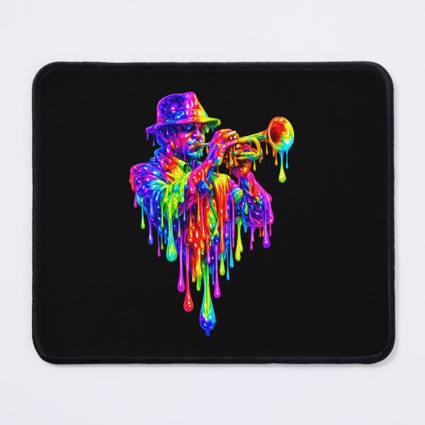 Item preview, Psychedelic Dripping Trumpet Player—Surreal Jazz Musician designed and sold by SHHCreations.