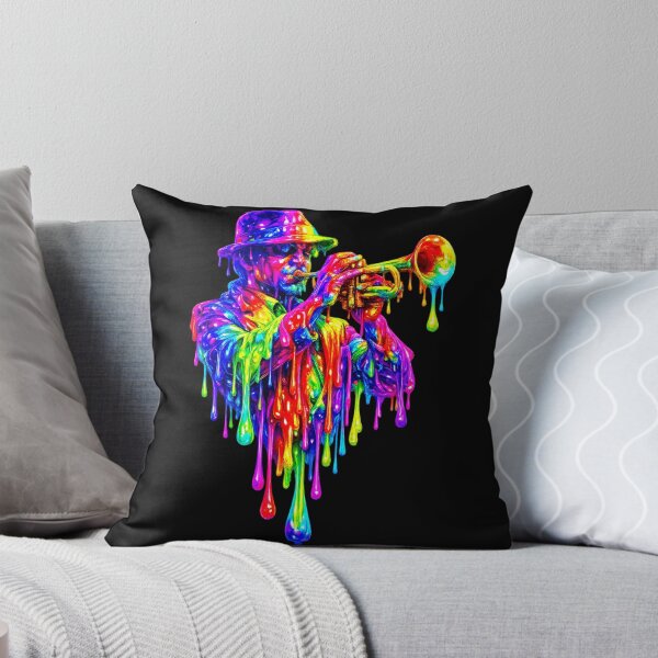 Item preview, Psychedelic Dripping Trumpet Player—Surreal Jazz Musician designed and sold by SHHCreations.