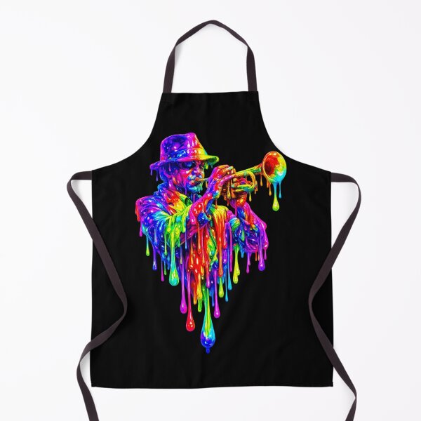 Item preview, Psychedelic Dripping Trumpet Player—Surreal Jazz Musician designed and sold by SHHCreations.