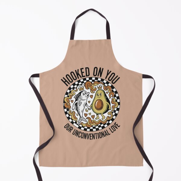 Item preview, Hooked On You Our Unconventional Love - Vintage Fish and Avocado Retro Cartoon designed and sold by MAGICVISION-LAB.