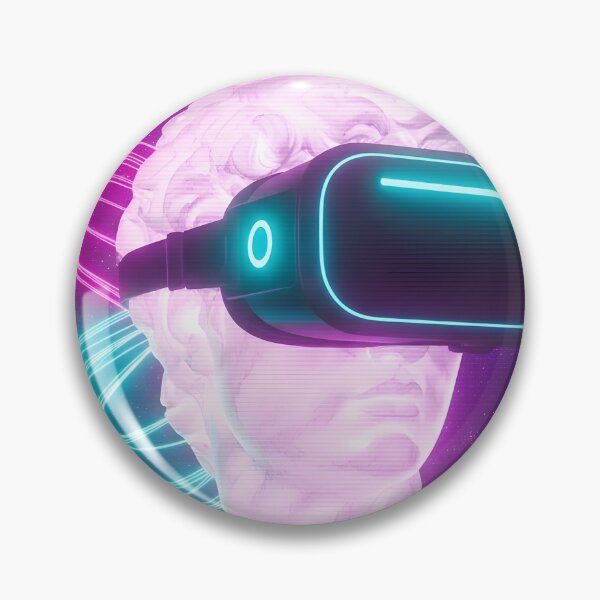 Item preview, Cyberpunk David - Neon Vaporwave VR Statue Aesthetic designed and sold by powersunlight.