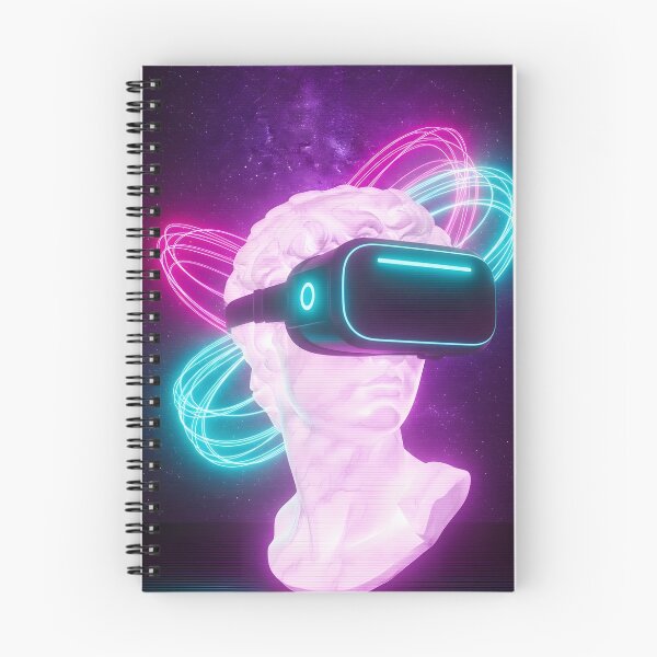 Item preview, Cyberpunk David - Neon Vaporwave VR Statue Aesthetic designed and sold by powersunlight.
