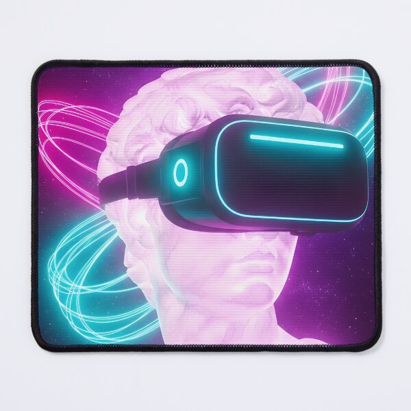 Item preview, Cyberpunk David - Neon Vaporwave VR Statue Aesthetic designed and sold by powersunlight.
