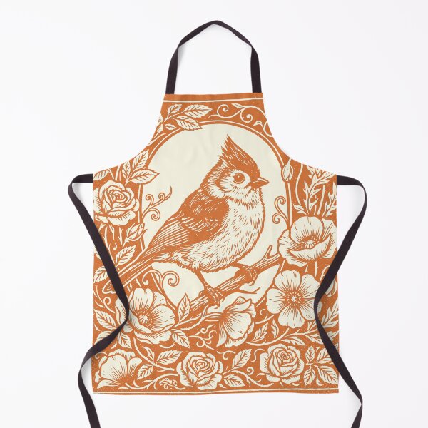 Item preview, Tufted Titmouse Folk Art Whimsical Floral Bird designed and sold by Y-Vibes.