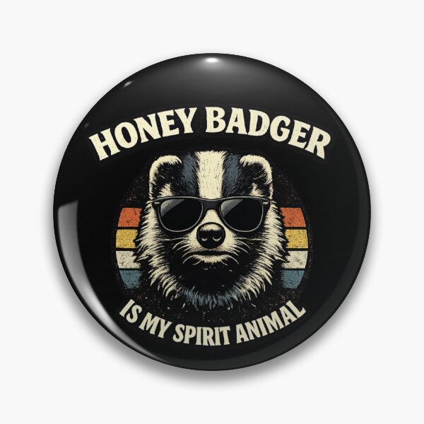 Item preview, Honey Badger Is My Spirit Animal Retro Badger Design designed and sold by AmazingViews.