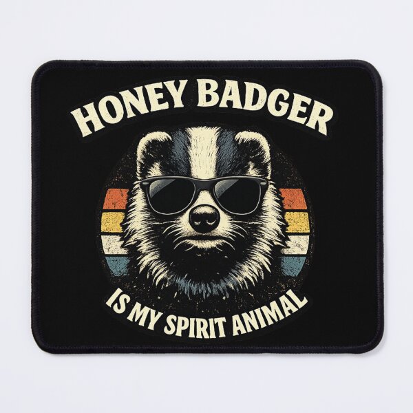 Item preview, Honey Badger Is My Spirit Animal Retro Badger Design designed and sold by AmazingViews.