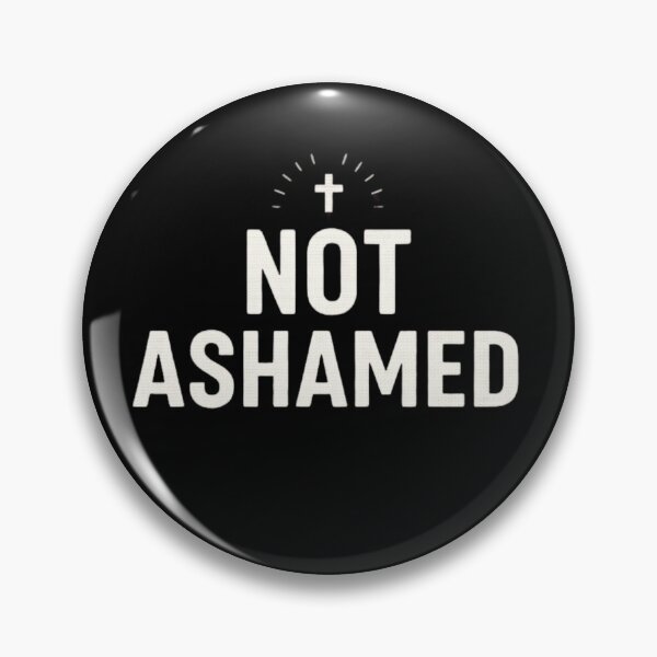 Item preview, Not Ashamed with Crucifix - Bold Faith Christian Statement in Minimalist  designed and sold by Blood Washed Apparel.