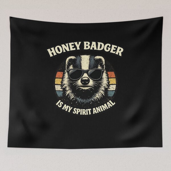 Item preview, Honey Badger Is My Spirit Animal Retro Badger Design designed and sold by AmazingViews.