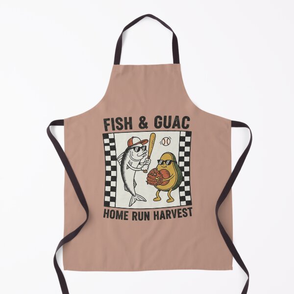 Item preview, Fish & Guac Home Run Harvest - Vintage Baseball Mascot Retro Cartoon designed and sold by MAGICVISION-LAB.