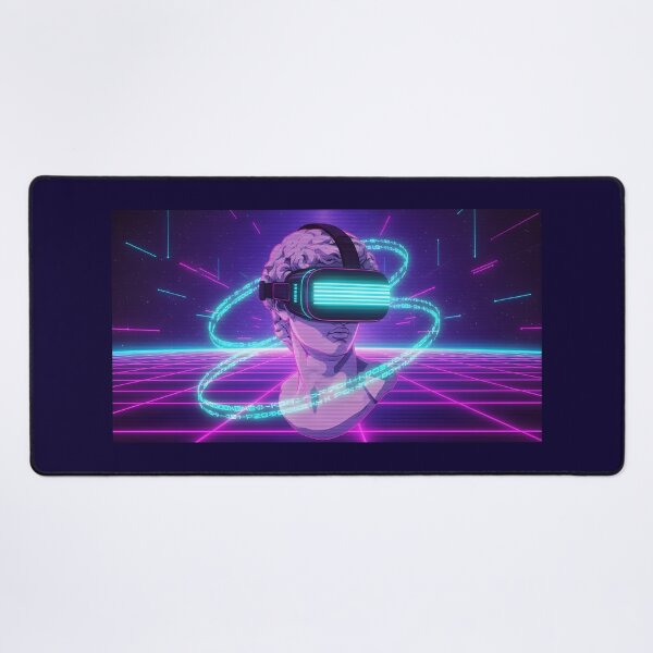 Item preview, Cyberpunk David - Neon Vaporwave VR Statue Aesthetic designed and sold by powersunlight.
