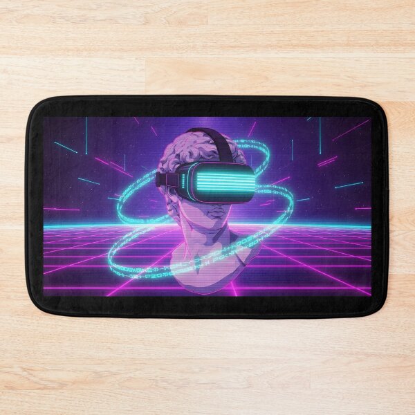 Item preview, Cyberpunk David - Neon Vaporwave VR Statue Aesthetic designed and sold by powersunlight.