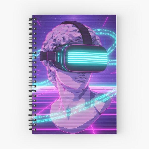 Item preview, Cyberpunk David - Neon Vaporwave VR Statue Aesthetic designed and sold by powersunlight.