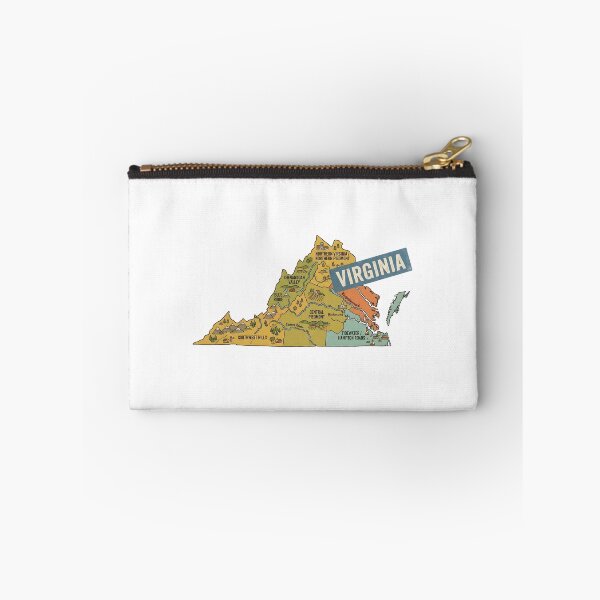 Item preview, Virginia Illustrated Map – Retro State Regions & Landmarks designed and sold by Paper Drip.
