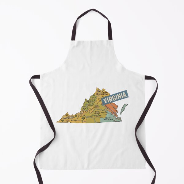 Item preview, Virginia Illustrated Map – Retro State Regions & Landmarks designed and sold by Paper Drip.