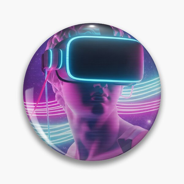 Item preview, Cyberpunk David - Neon Vaporwave VR Statue Aesthetic designed and sold by powersunlight.